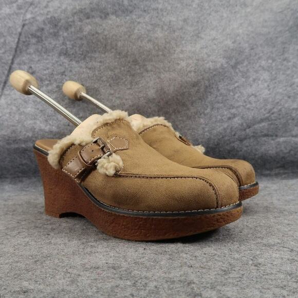 Lower East Side Shoes Women 6.5 Wedge Mule Clog Slip On Platform 90s Y2k Fashion - Picture 1 of 14